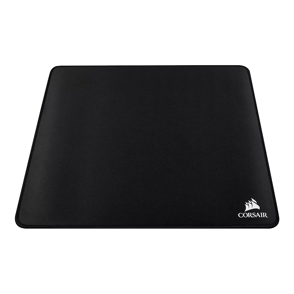Tapis de souris rectangulaire noir avec logo Corsair.