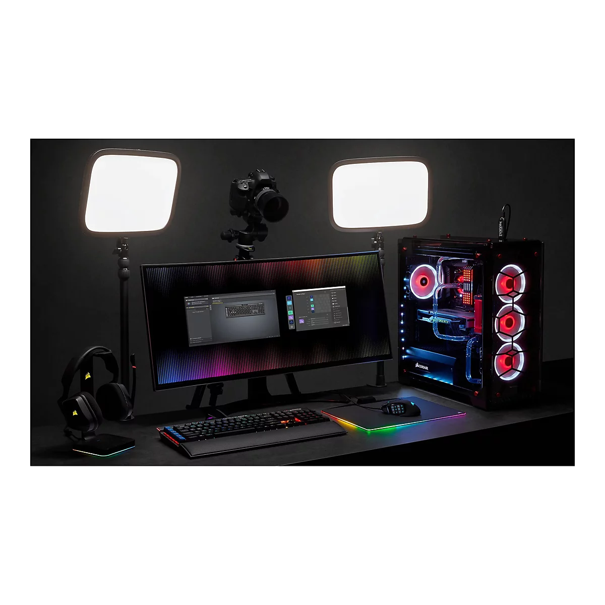 CORSAIR Scimitar Elite - Maus - RGB - optisch - 16 Tasten - kabellos, kabelgebunden