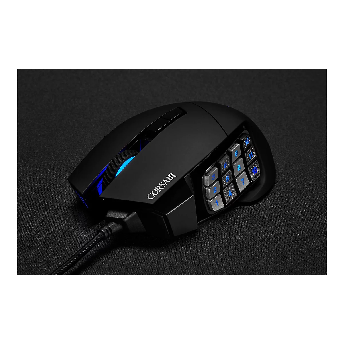 CORSAIR Scimitar Elite - Maus - RGB - optisch - 16 Tasten - kabellos, kabelgebunden