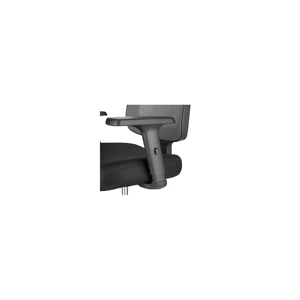 Counter Stuhl, mit Armlehnen, Fußstütze, höhenverstellbar, bis 110 kg, Stoffbezug, grau/schwarz