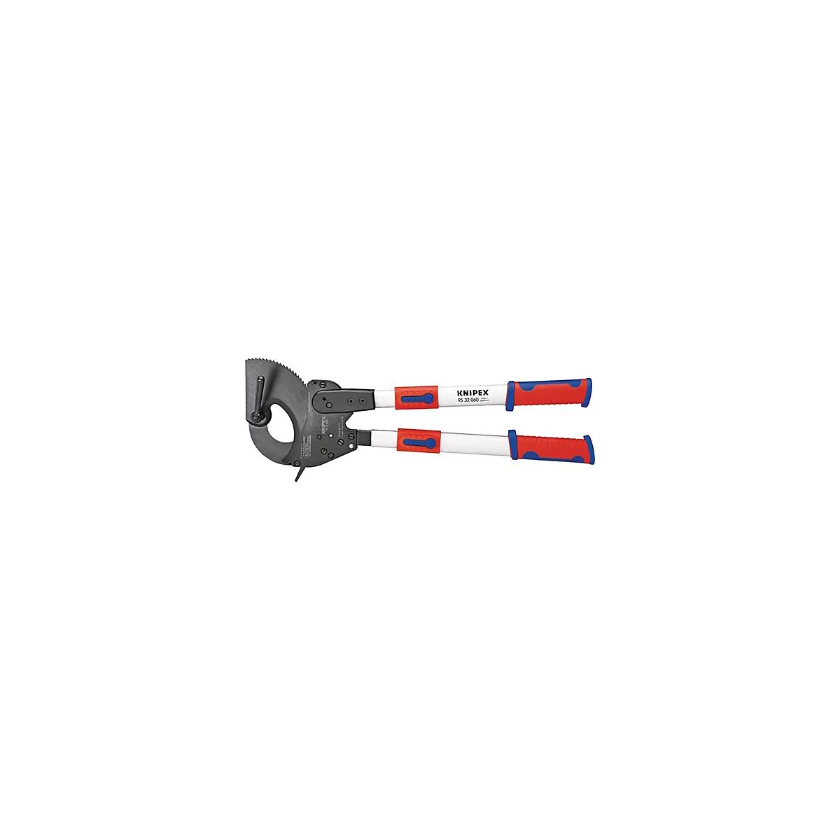 Coupe-câble avec poignées rouges et bleues et l'inscription "KNIPEX 95 32 060".