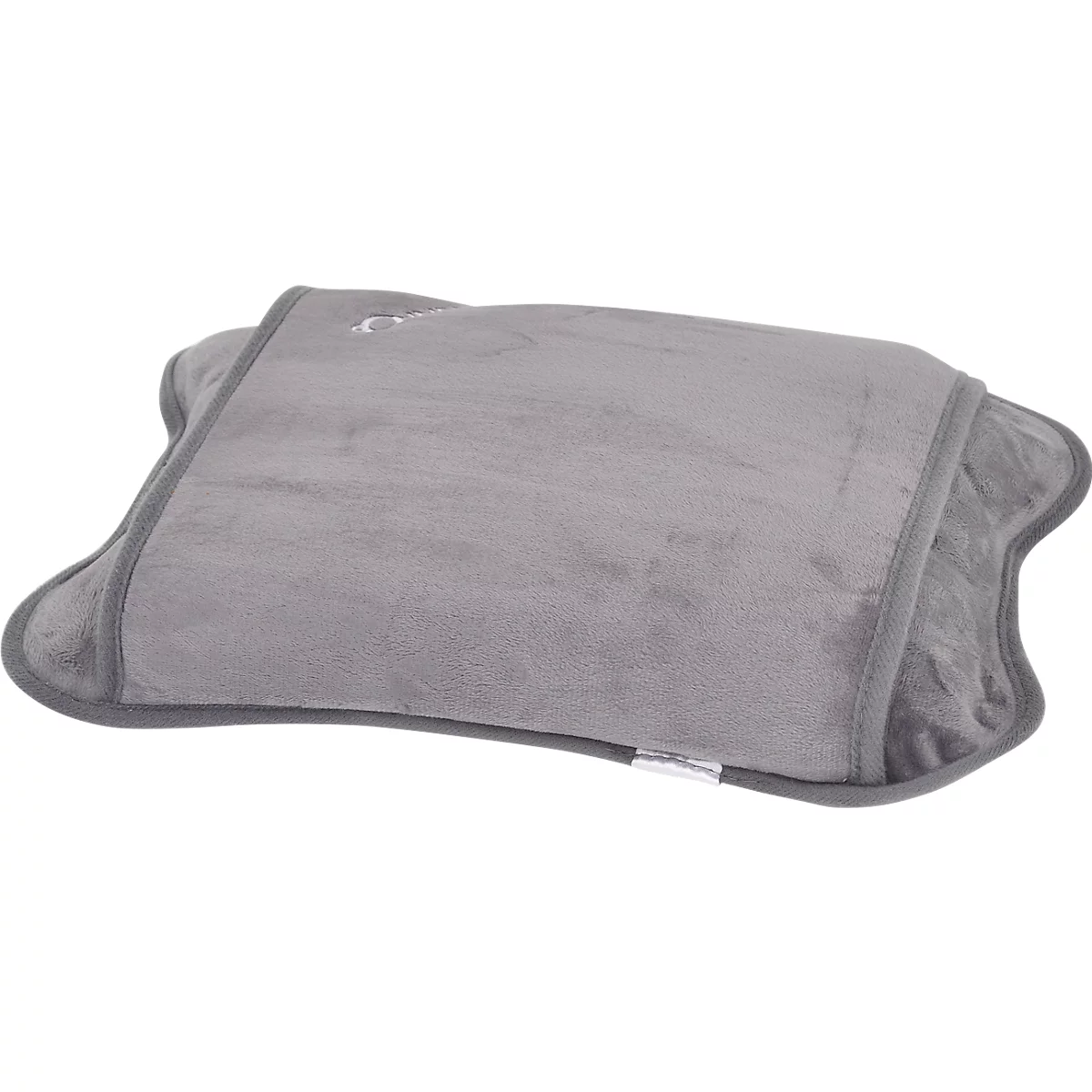 Coussin chauffant JERRY, 360 W, jusqu'à 6 h, temps de chauffe court, utilisable sans fil &amp; sans recharge, L 260 x l 190 x H 50 mm, avec station de recharge, velours, gris