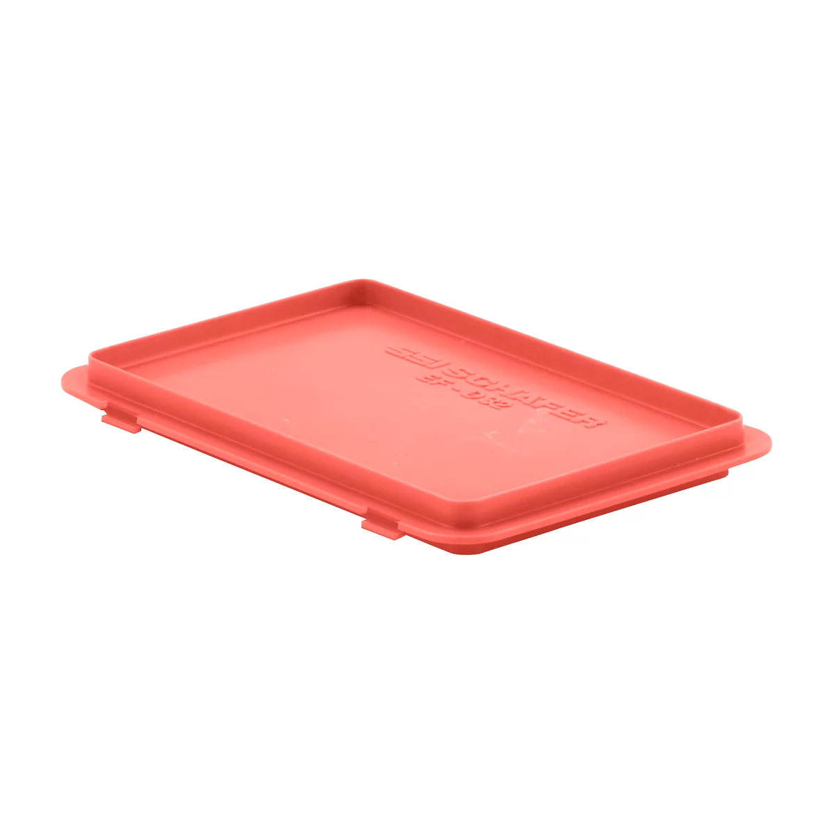 Couvercle avec crochets pour bac EURO EF-D 32 H, rouge