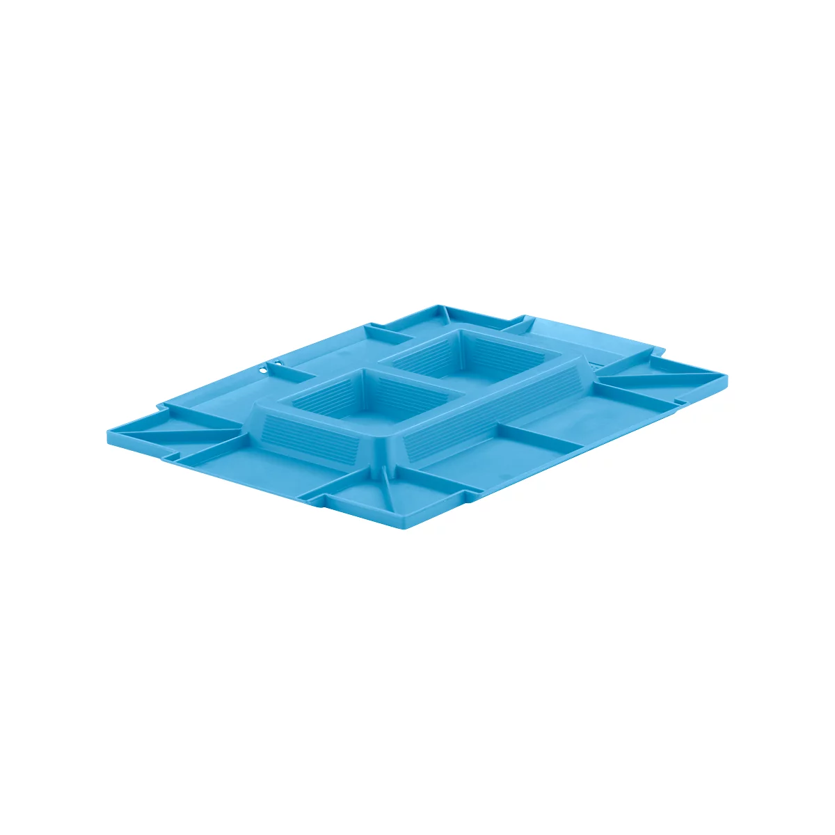 Couvercle C-KLT-D 43 PP, pour bacs pour petites pièces C-KLT, l. 400 x P 300 mm, bleu clair