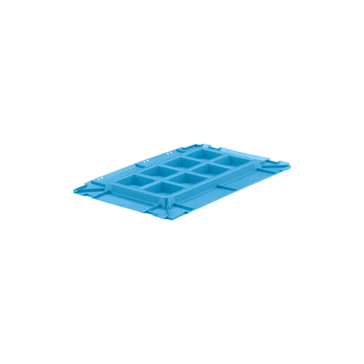 Couvercle C-KLT-D 64 PP, pour bacs pour petites pièces C-KLT, l. 600 x P 400 mm, bleu clair