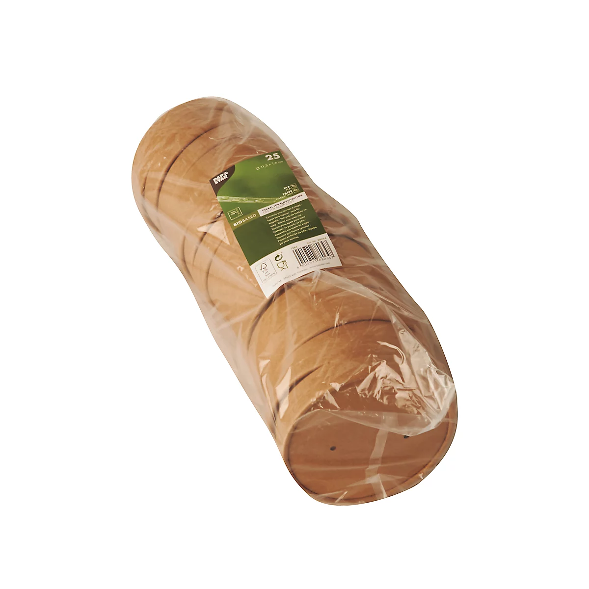 Couvercle Papstar pure, pour gobelet à soupe, Ø 115 mm, 25 pcs., compostable, carton de fibres fraîches, brun