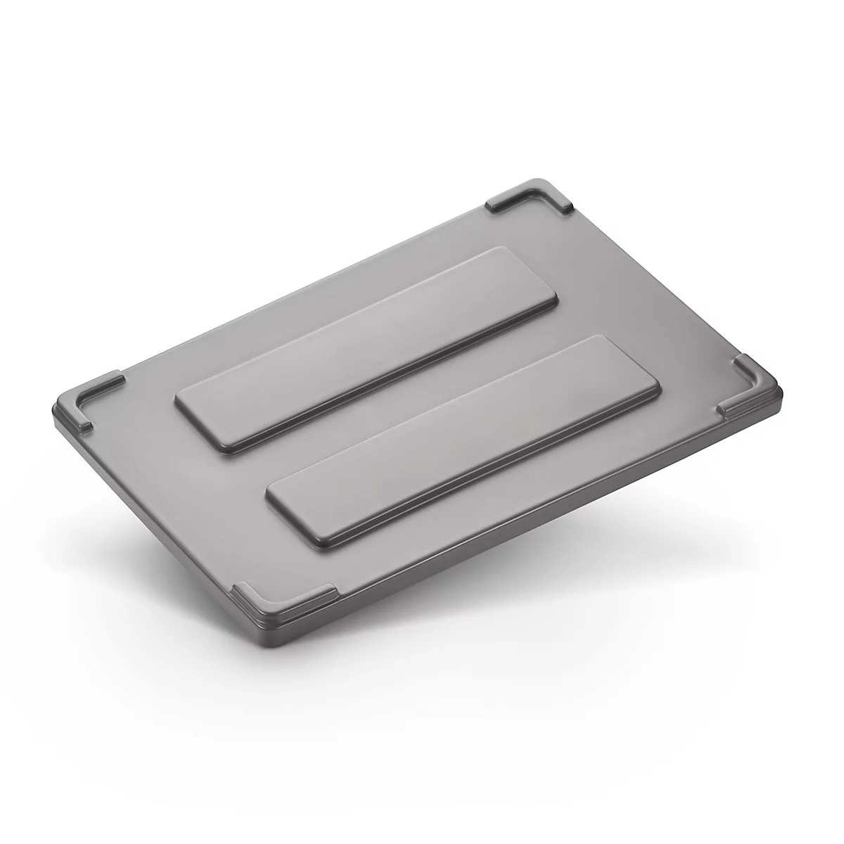Couvercle pour bac de transport et bac gerbable Noah de 354 ou 535 l, L 1200 x P 800 x H 70 mm, gris