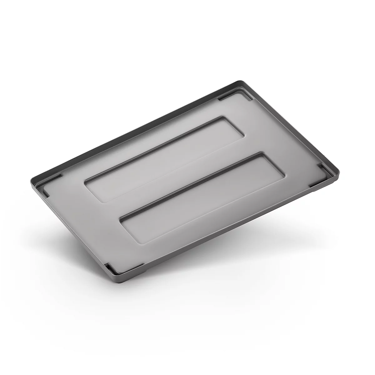 Couvercle pour bac de transport et bac gerbable Noah de 354 ou 535 l, L 1200 x P 800 x H 70 mm, gris