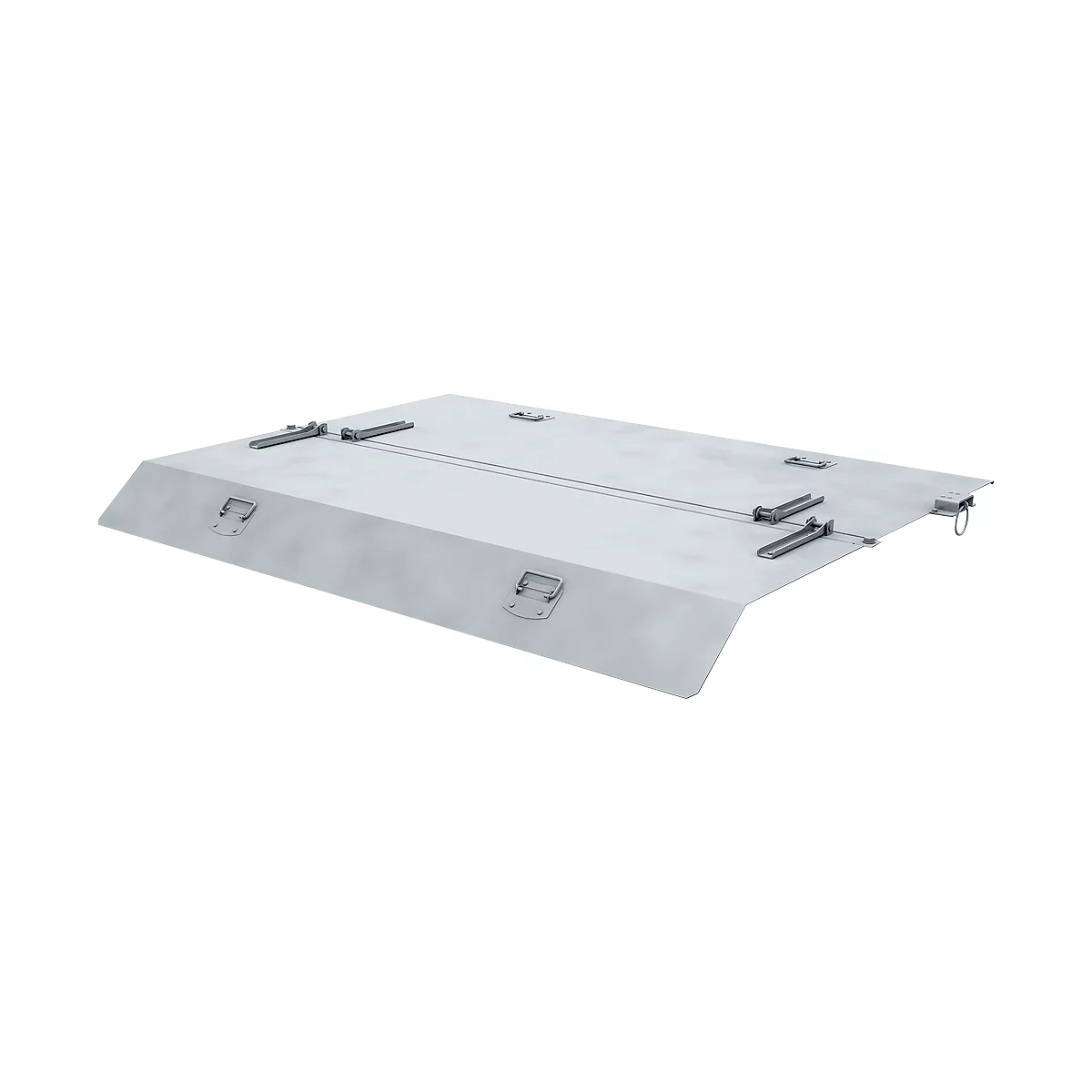 Couvercle pour bennes basculantes MGU/SMGU 270 Bauer, galvanisé, ouverture bilatérale