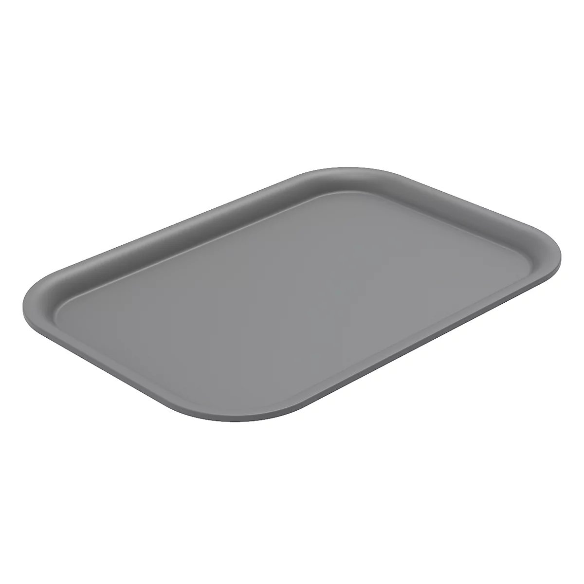Couvercle pour boîte de rangement Rotho BRISEN avec volume 4,5 l/volume 7 l &amp; forme étroite, L 265 x l 185 x H 12 mm, polypropylène recyclé, anthracite