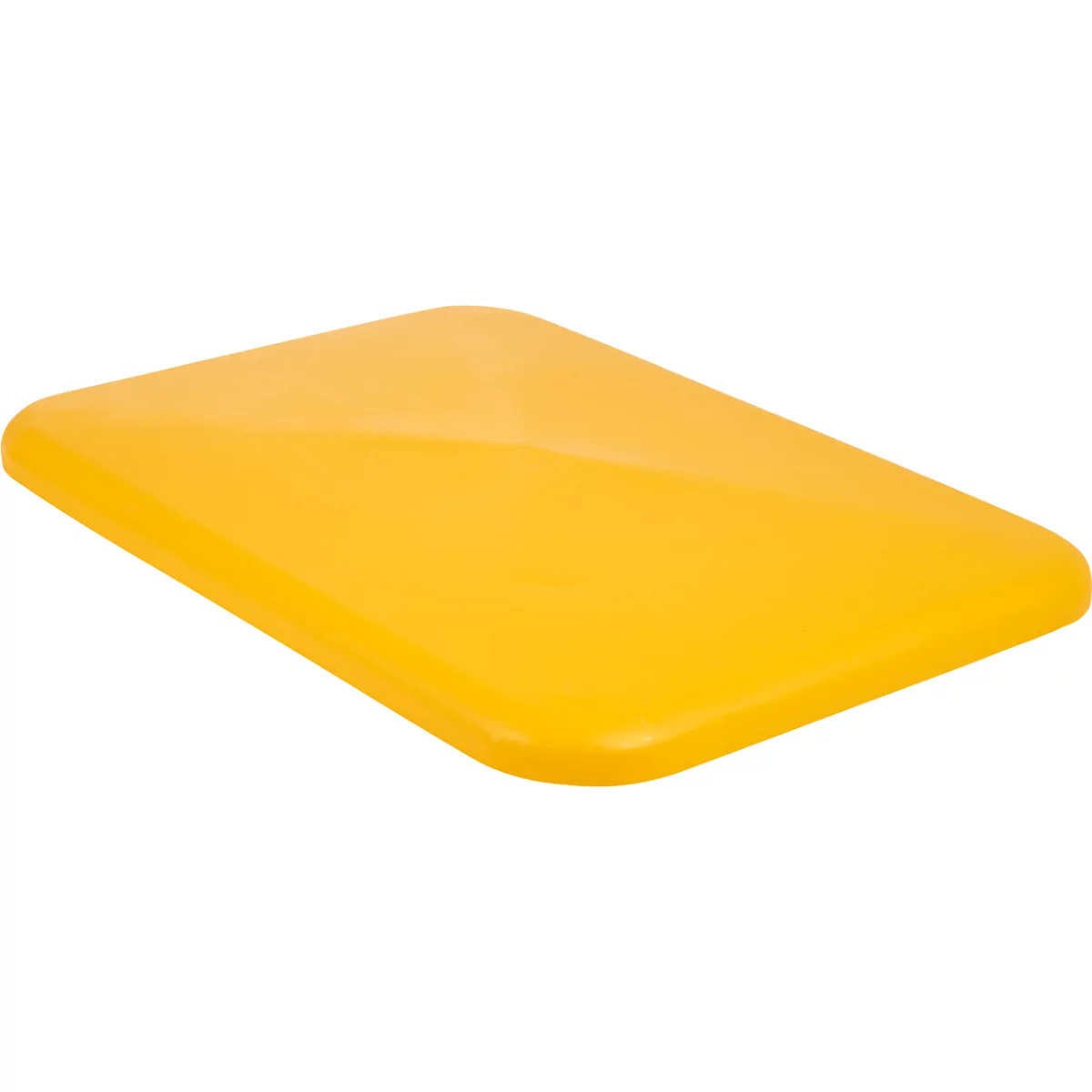 Couvercle pour conteneur rectangulaire, plastique, 135 L, jaune