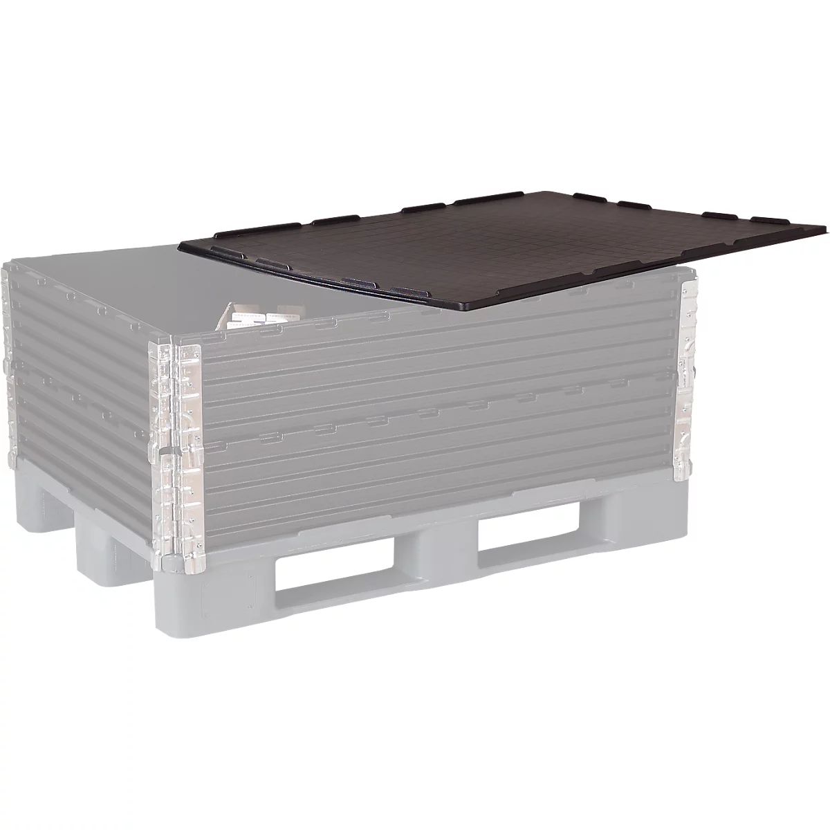 Couvercle pour rehausse de palette, L 1200 x l. 1000 mm, noir