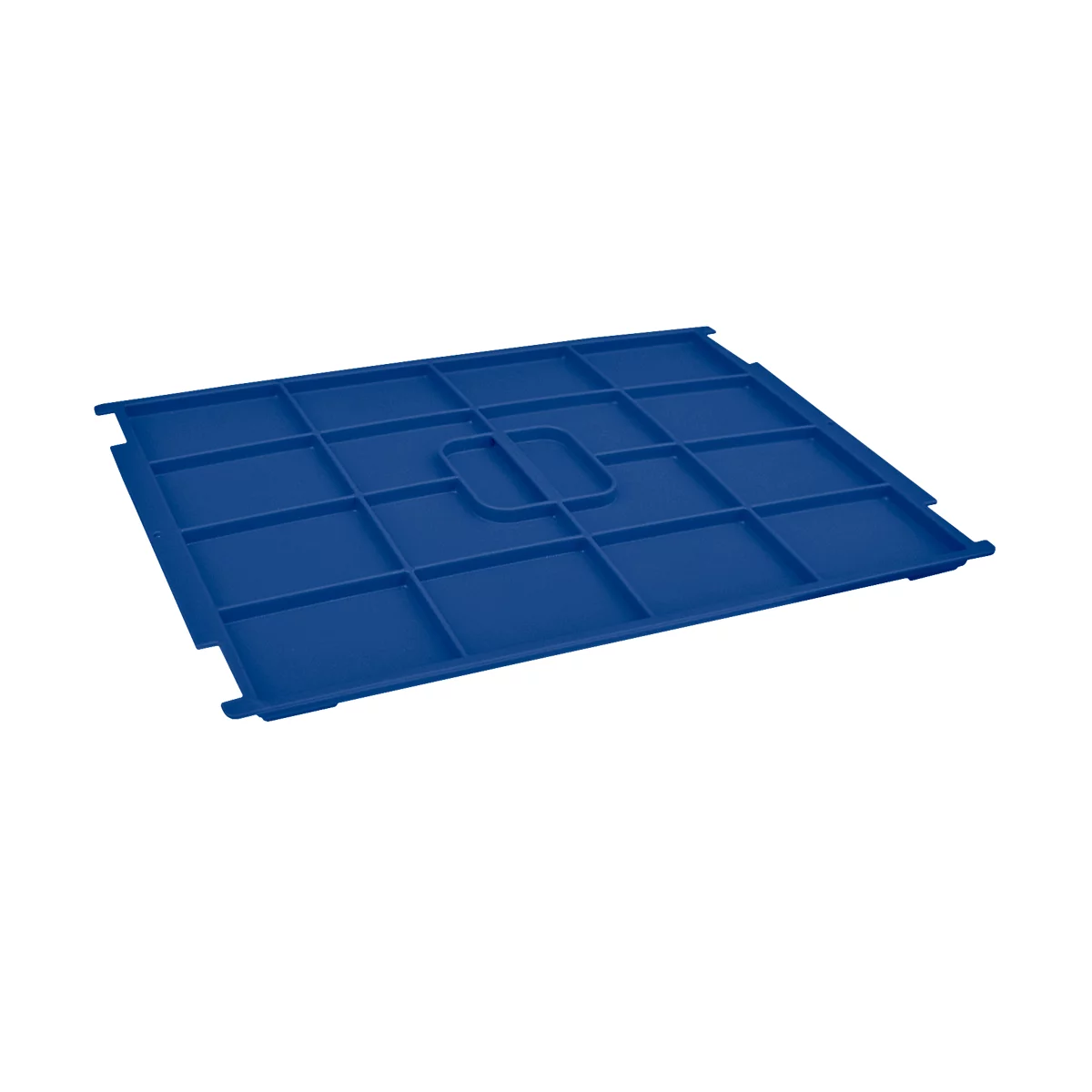 Couvercle RL-KLT-D 45 PP, pour bacs pour petites pièces R/RL-KLT, l. 400 x P 300 mm, bleu