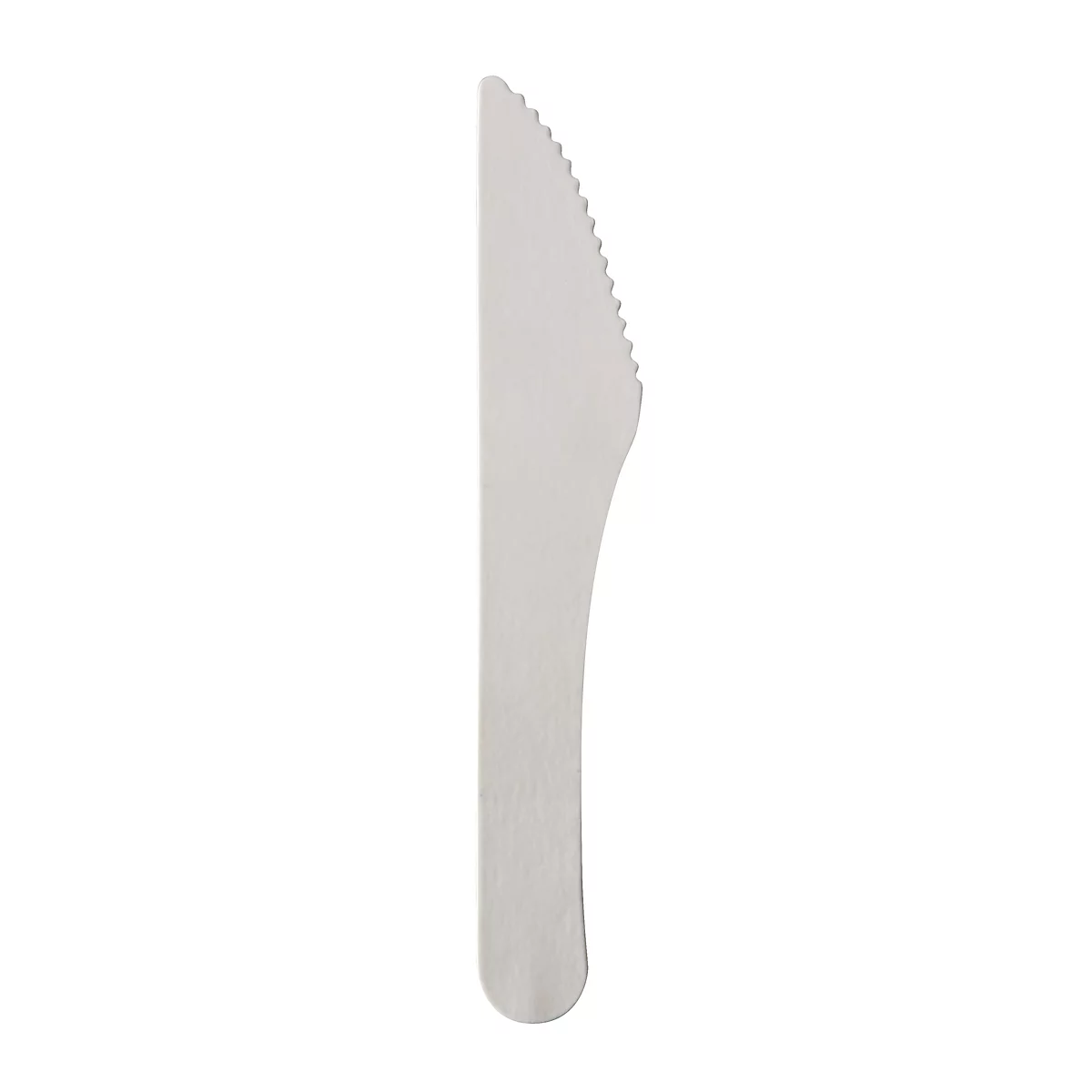 Couverts jetables Papstar Pure, couteau, L 158 mm, biodégradable, en papier certifié FSC®, blanc, 100 pièces