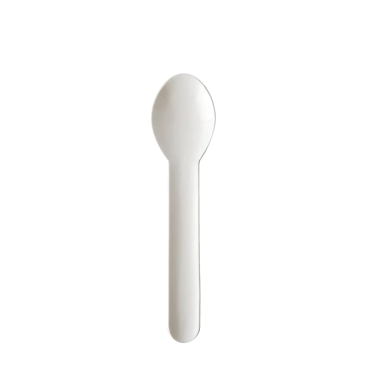 Couverts jetables Papstar Pure, cuillère à café, L 130 mm, biodégradable, en papier certifié FSC®, blanc, 100 pièces.