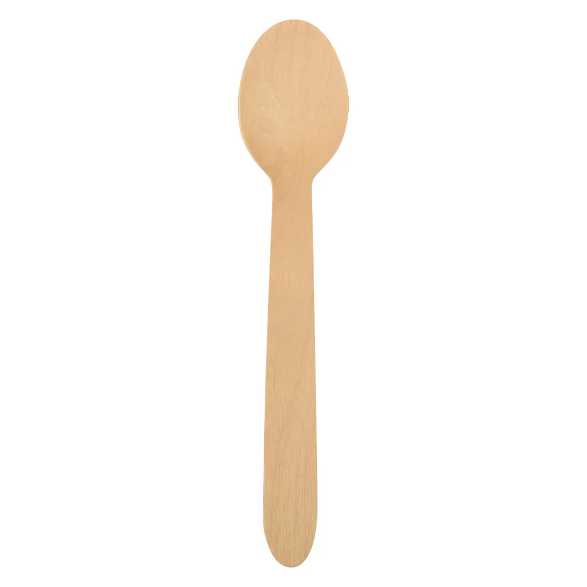 Couverts jetables Papstar Pure, cuillère, L 157 mm, biodégradable, en bois de bouleau certifié FSC®, brun clair, 100 pièces