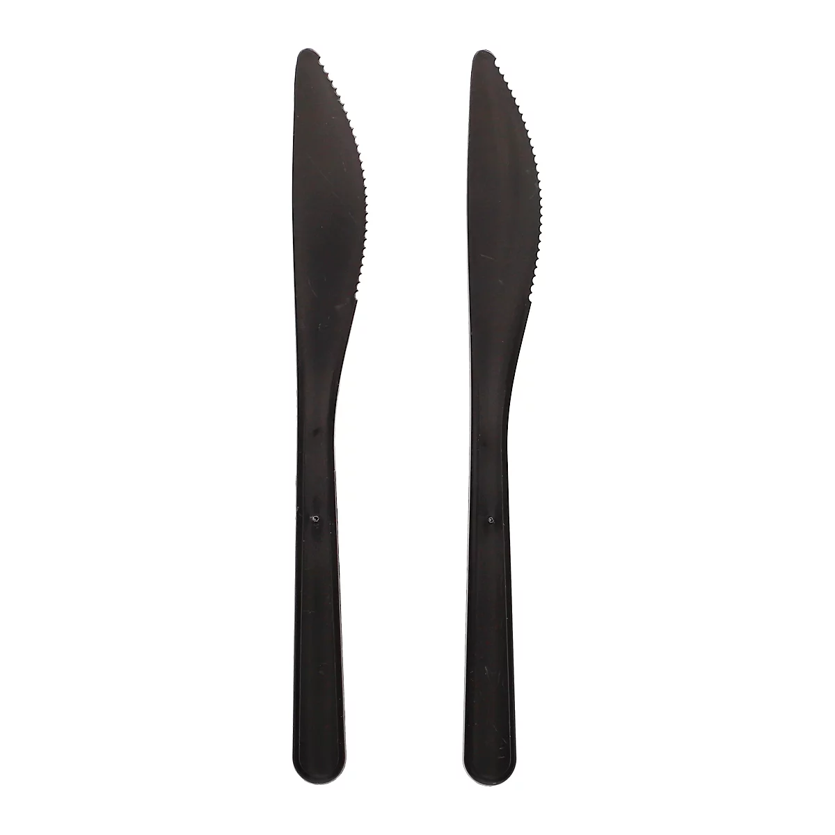 Couverts réutilisables Papstar, couteaux, 50 pièces, lavables au lave-vaisselle, recyclables, PP organique, noir