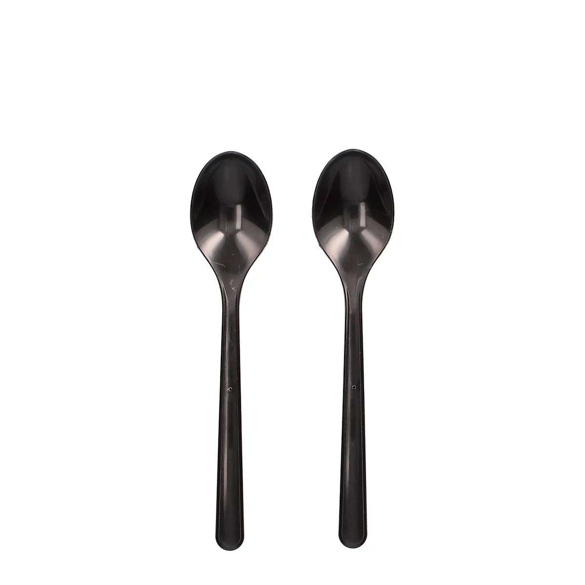 Couverts réutilisables Papstar, cuillère à café, 50 pièces, lavable au lave-vaisselle, recyclable, PP organique, noir