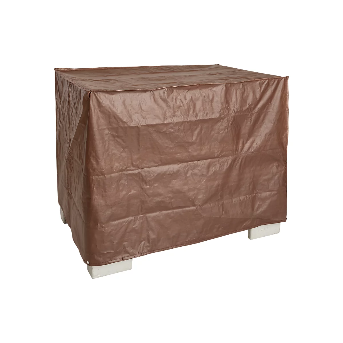 Couverture résistante aux intempéries pour box grillagé, sans fermeture éclair, marron