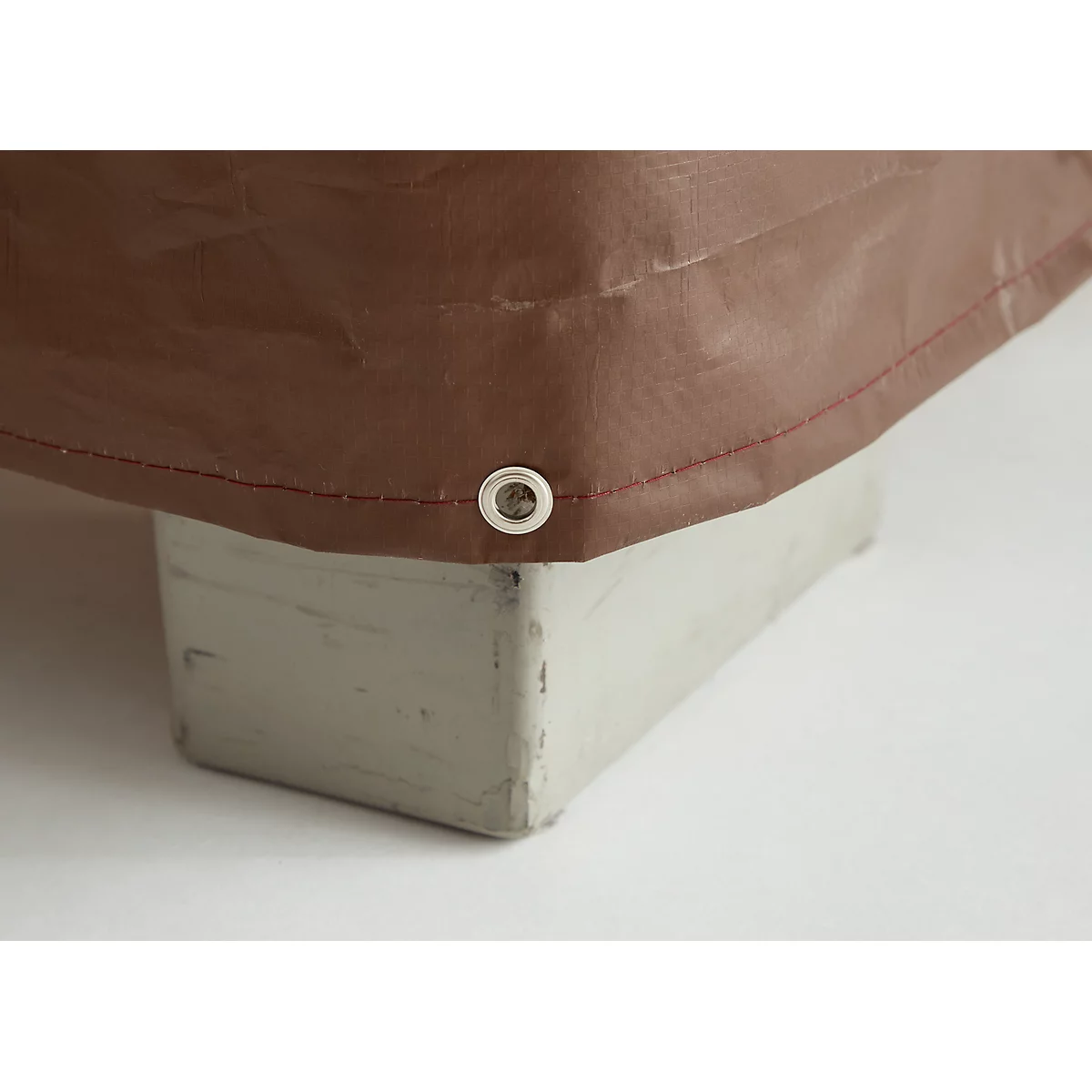 Couverture résistante aux intempéries pour box grillagé, sans fermeture éclair, marron