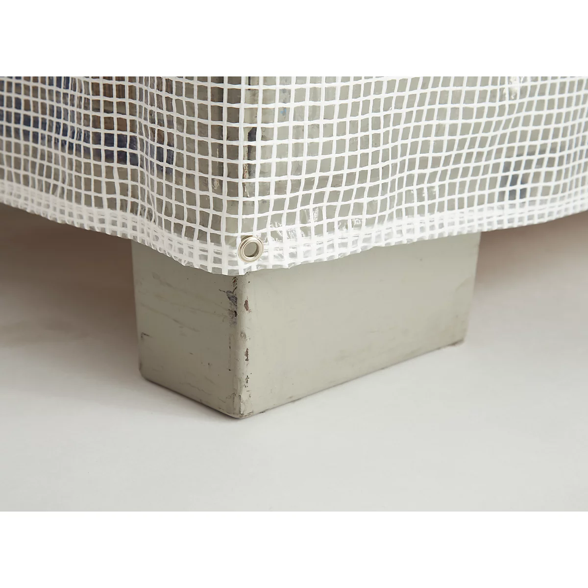 Couverture résistante aux intempéries pour box grillagé, sans fermeture éclair, transparente