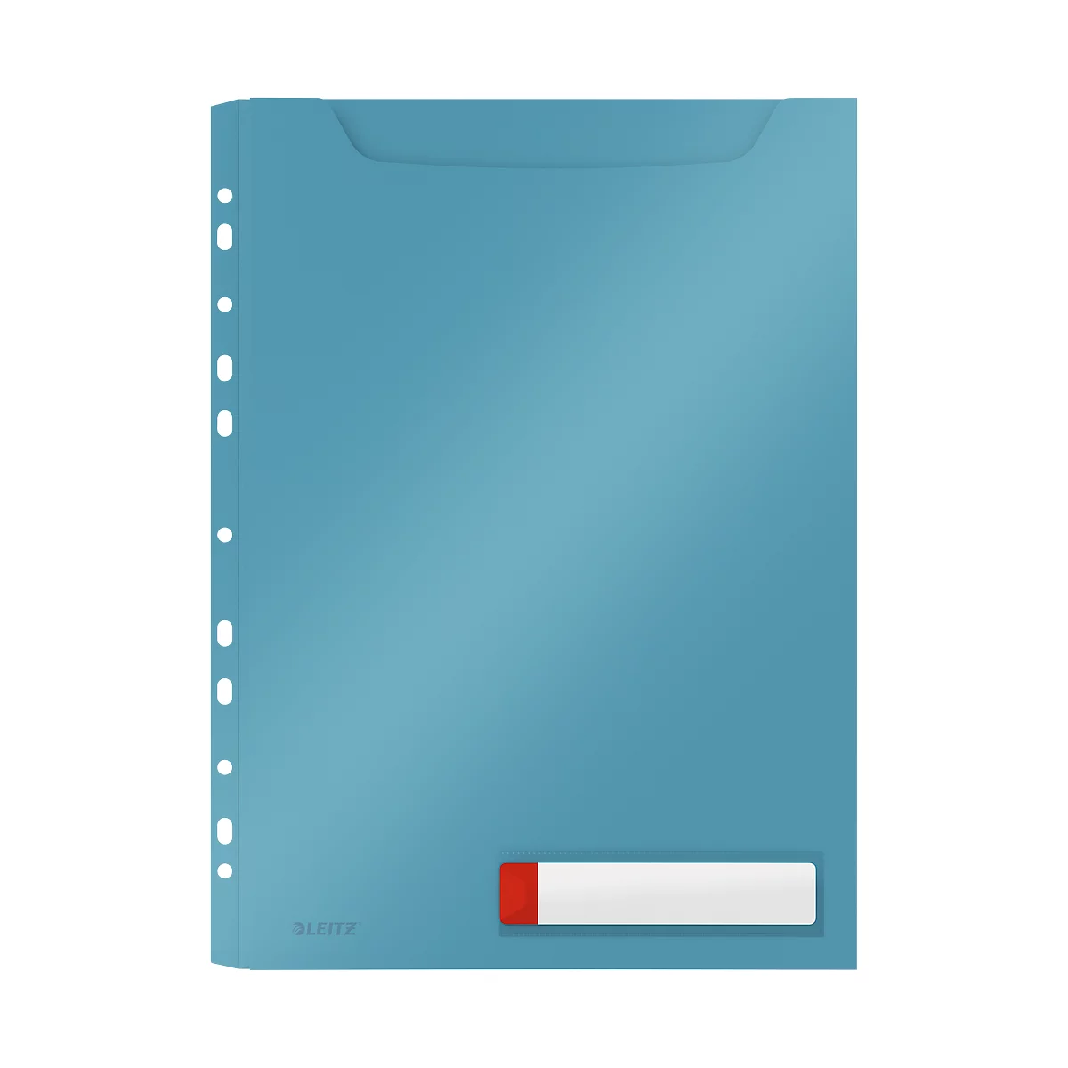 Couverture transparente Leitz® Cosy Privacy Maxi, opaque, A4, jusqu'à 150 feuilles, bord perforé pliable, étiquette d'écriture, 3 pièces, bleu