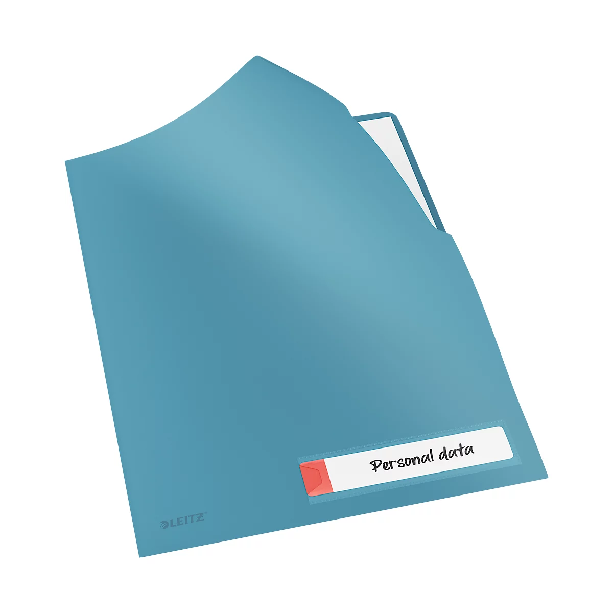 Couverture transparente Leitz® Cosy Privacy, opaque, format A4, jusqu'à 40 feuilles, avec étiquette, 3 pièces, bleu
