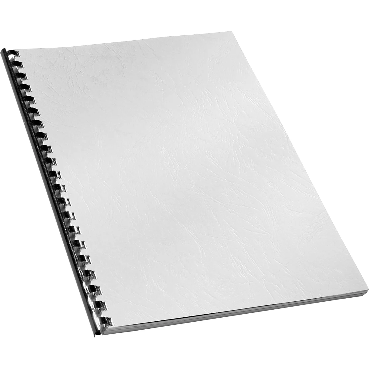 Couvertures carton pour perforelieuse, grain cuir, format A4, blanc, 100 p.