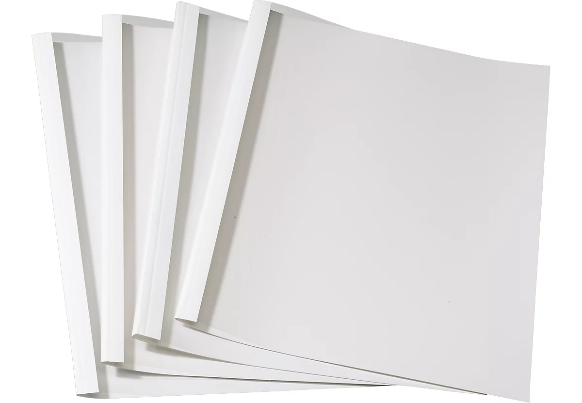 Couverture reliure thermique standard a4 6 mm blanc paquet 100