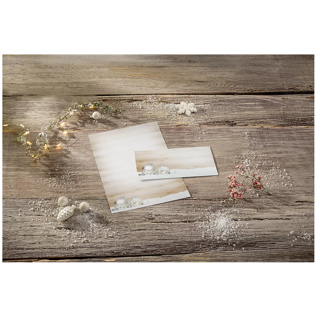 Cozy Christmas' enveloppe, 90 g speciaal papier, DIN lang (110x220 mm), gegomd, inkjet &amp; laser printer, 50 stuks