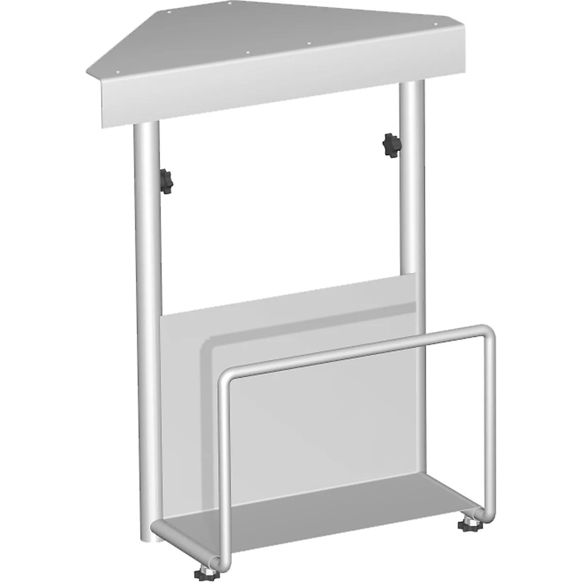 CPU-houder ALICANTE, aluminium zilver