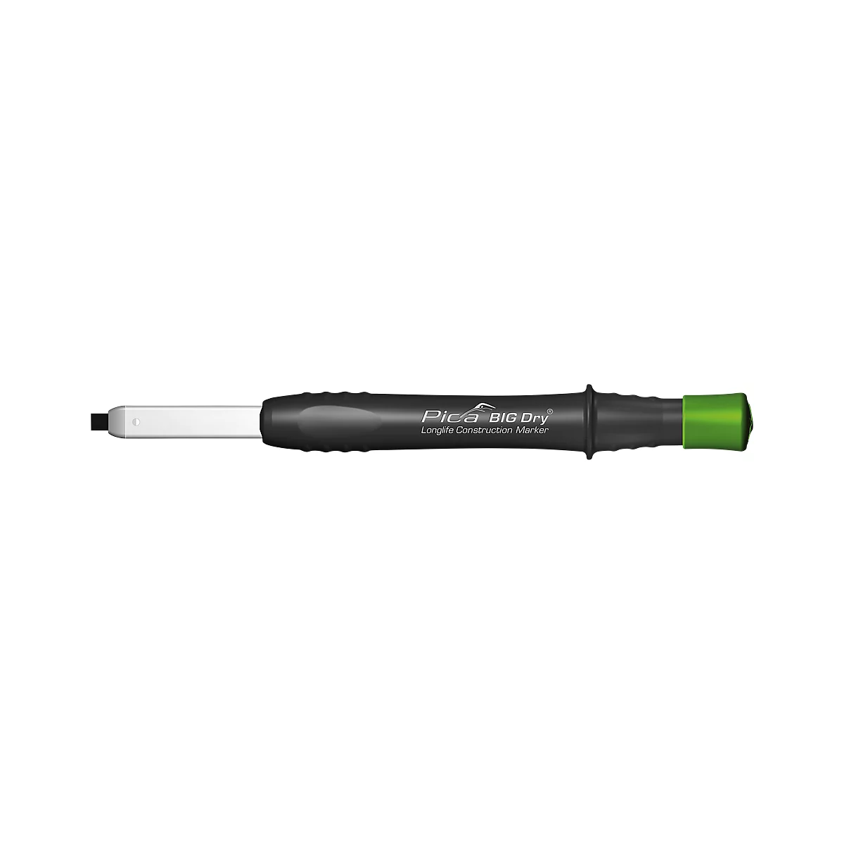 Crayon de charpentier Pica BIG Dry Longlife Construction, graphite, 5 mm, mécanisme à pression, rechargeable, avec fourreau