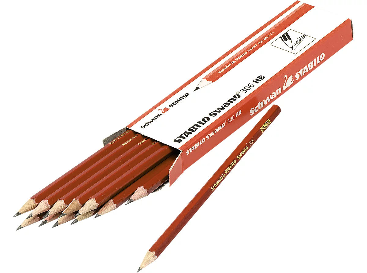 Crayon Swano Stabilo, 12 stylos-billes, degré de dureté B