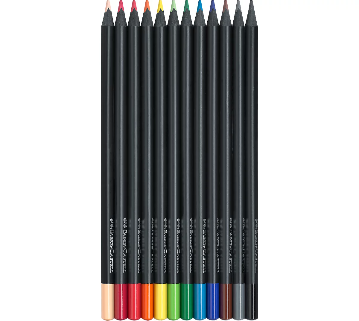 Crayons de couleur Faber-Castell Black Edition, couleurs assorties, étui de  12/24/36 acheter à prix avantageux