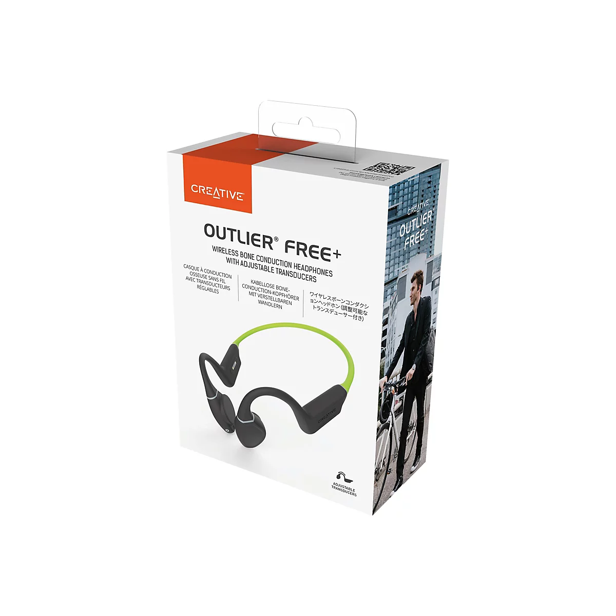 Creative Outlier Free+ - Kopfhörer mit Mikrofon - offenes Ohr - hinter dem Nacken angebracht - Bluetooth - kabellos