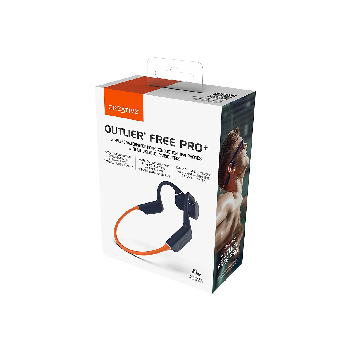 Creative Outlier Free Pro+ - Kopfhörer mit Mikrofon - offenes Ohr - hinter dem Nacken angebracht - Bluetooth - kabellos