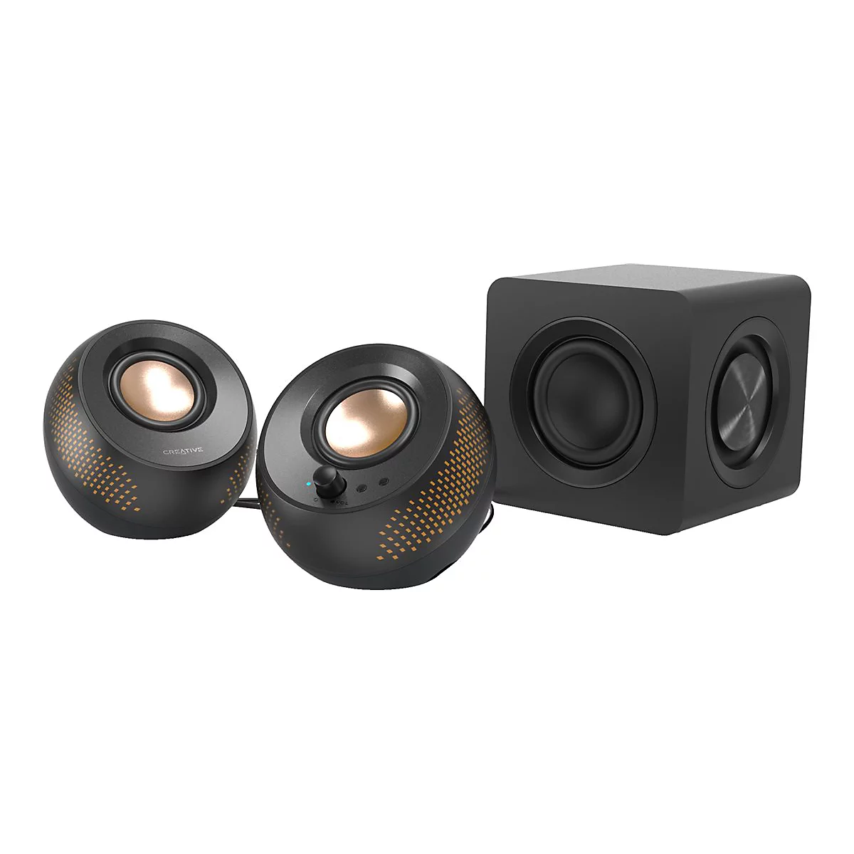 Creative Pebble X Plus - Lautsprechersystem - für PC - 2.1-Kanal - kabellos - Bluetooth