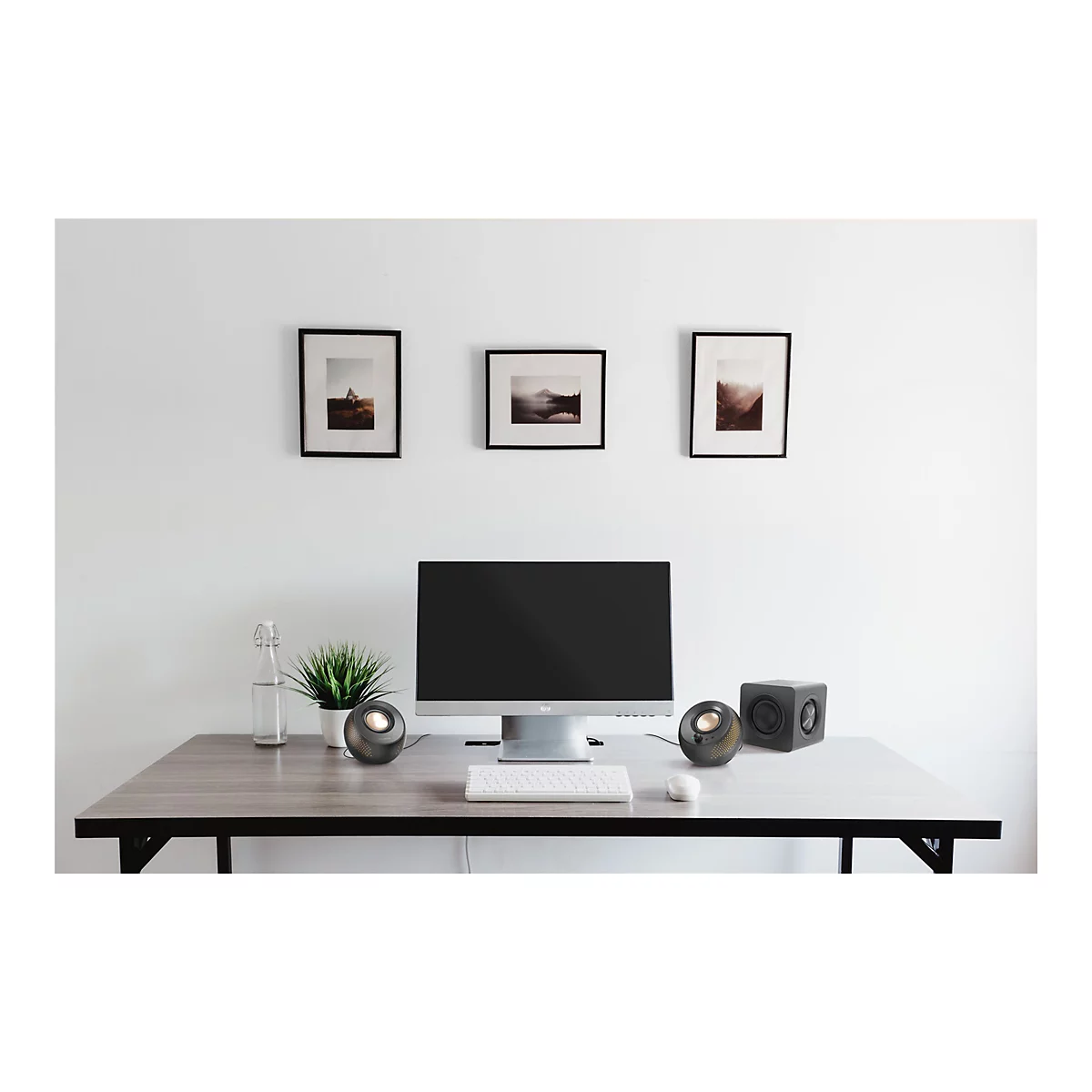 Creative Pebble X Plus - Lautsprechersystem - für PC - 2.1-Kanal - kabellos - Bluetooth