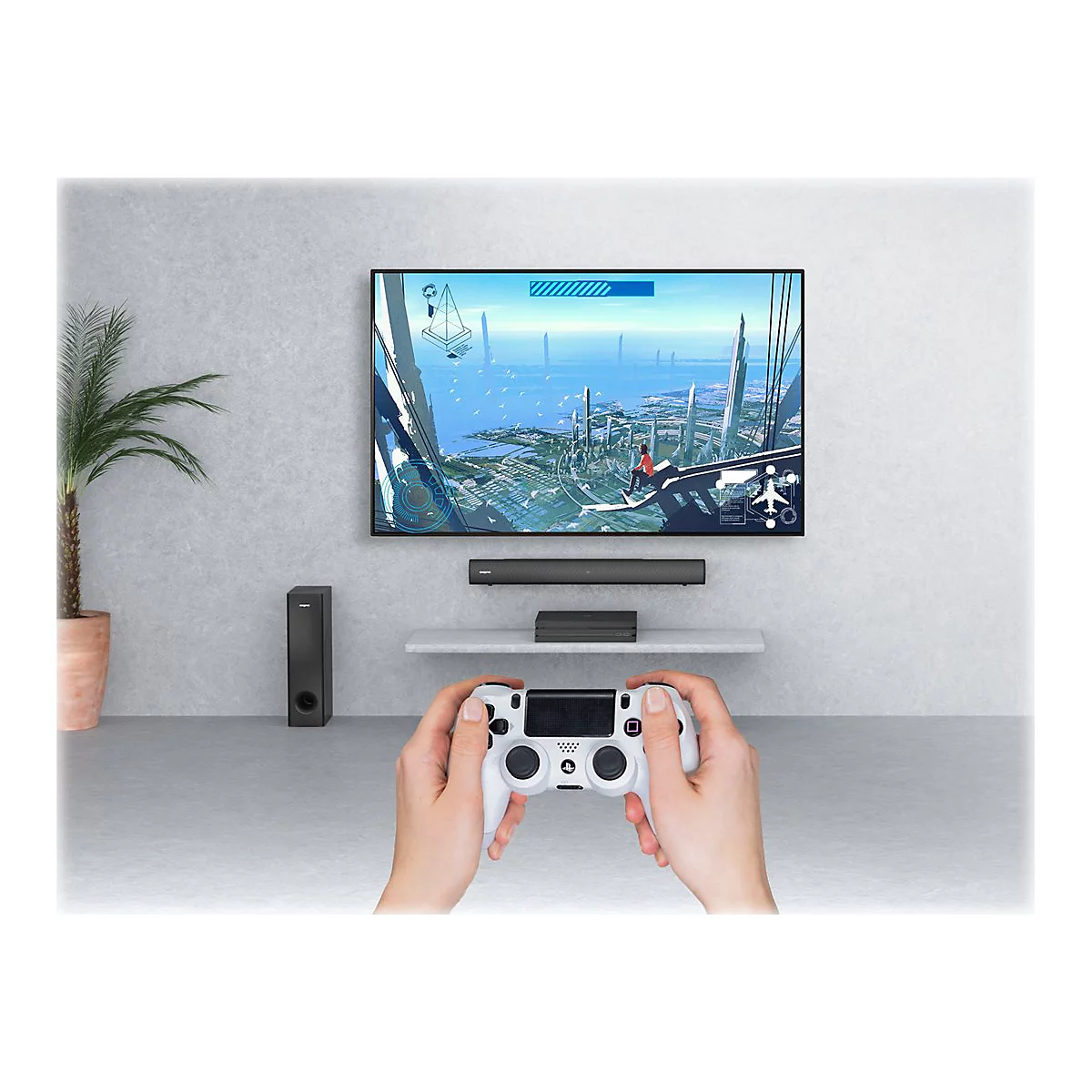 Creative Stage V2 - Soundleistensystem - für TV/Monitor - 2.1-Kanal - kabellos - Bluetooth