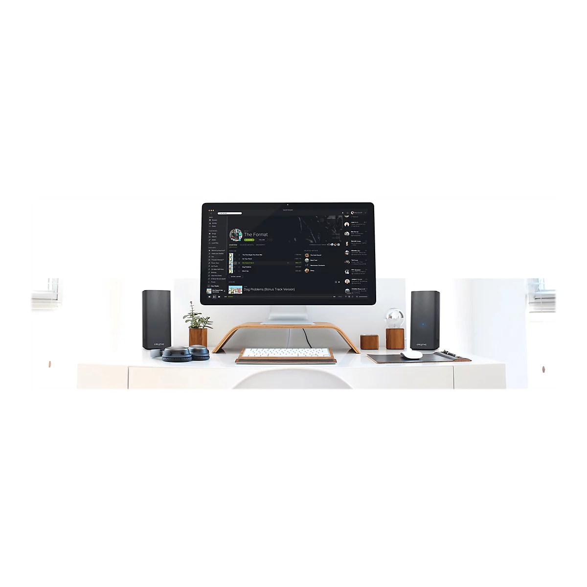 Creative T100 - Lautsprecher - für PC - kabellos - Bluetooth - 40 Watt (Gesamt)