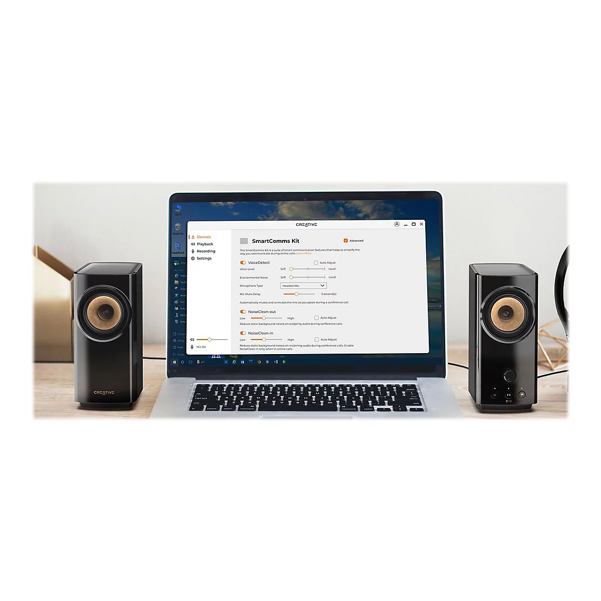 Creative T60 - Lautsprecher - für PC - kabellos - Bluetooth - 30 Watt (Gesamt)