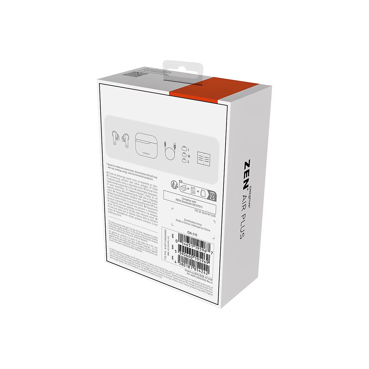 Creative Zen Air Plus - True Wireless-Kopfhörer mit Mikrofon - im Ohr - Bluetooth - aktive Rauschunterdrückung - Cremefarben