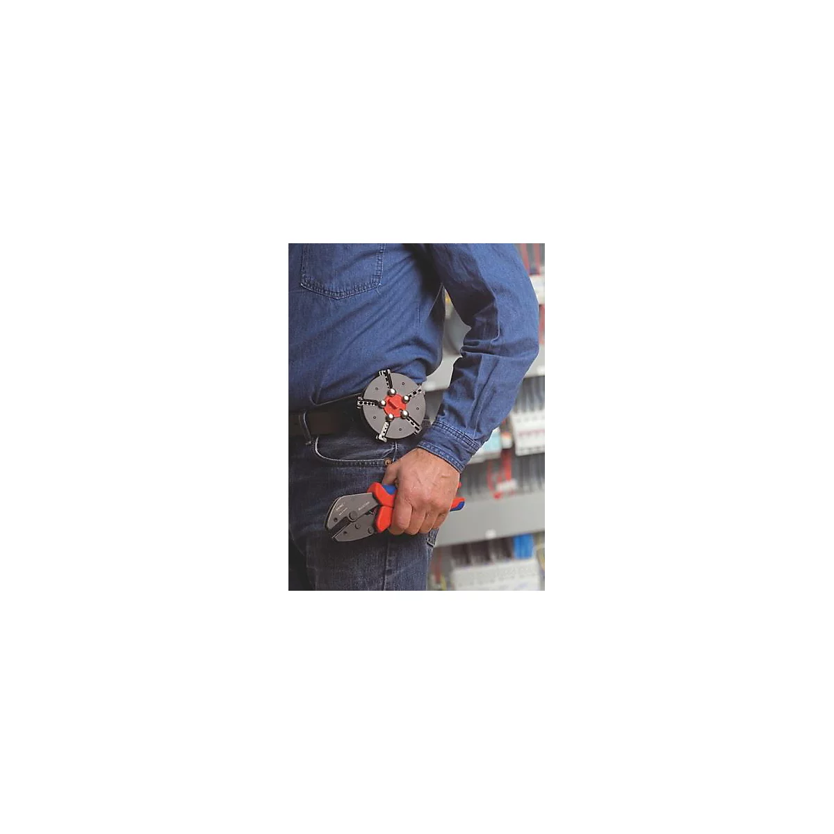 Crimpzange MultiCrimp® L.250mm 3 Wechseleinsätze KNIPEX