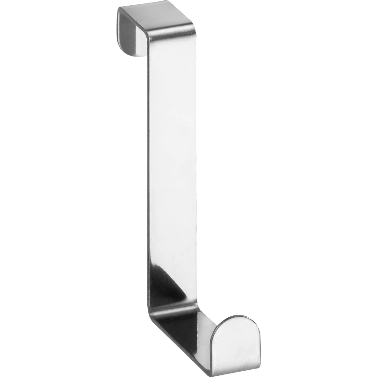 Crochet de vestiaire de porte, à accrocher aux portes avec une épaisseur de feuillure de 20 &amp; 40 mm, L 76 x P 60 x H 12 mm, acier inoxydable, argent, 6 pièces