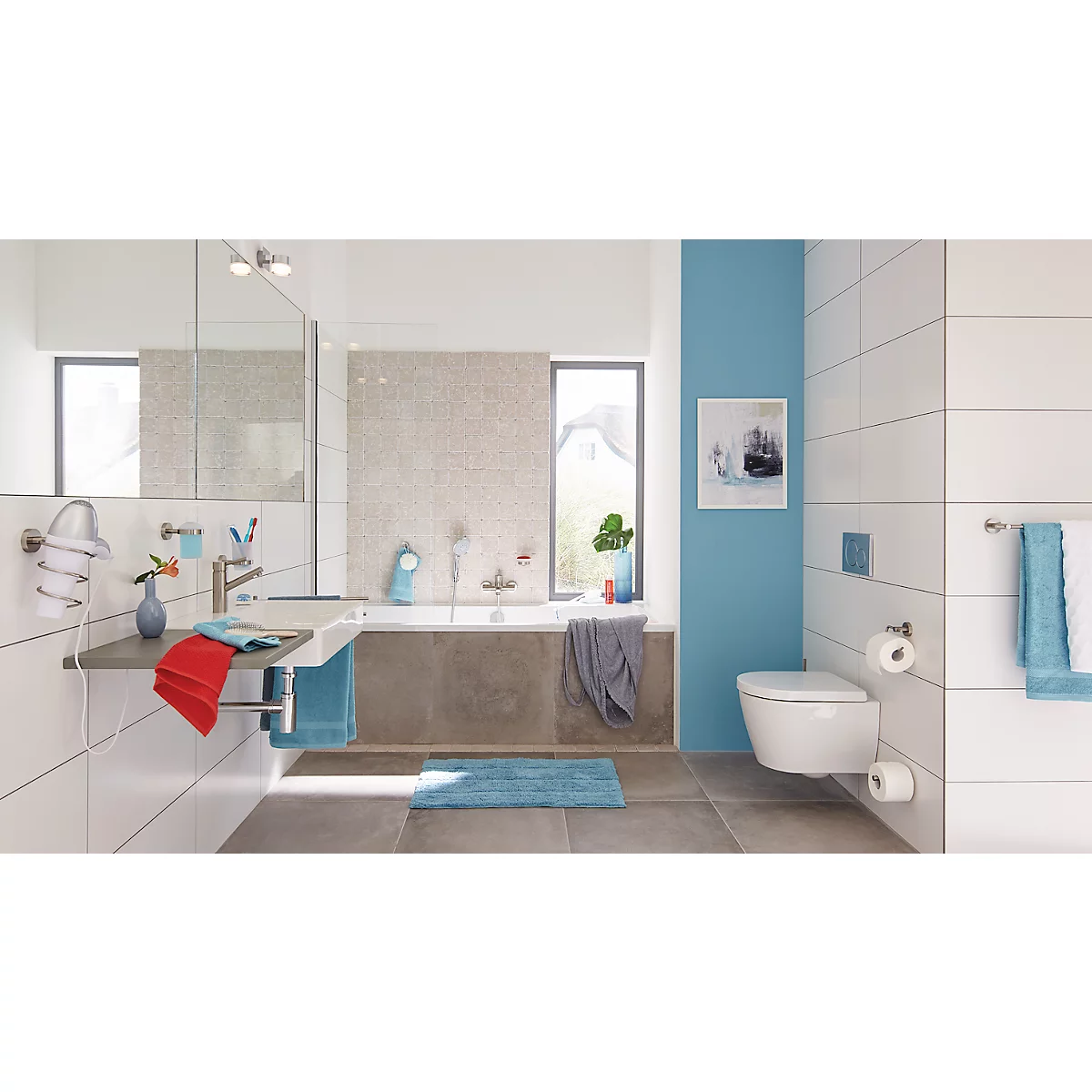 Crochet tesa Moon, fixation sans perçage, avec solution adhésive, amovible, aspect inox