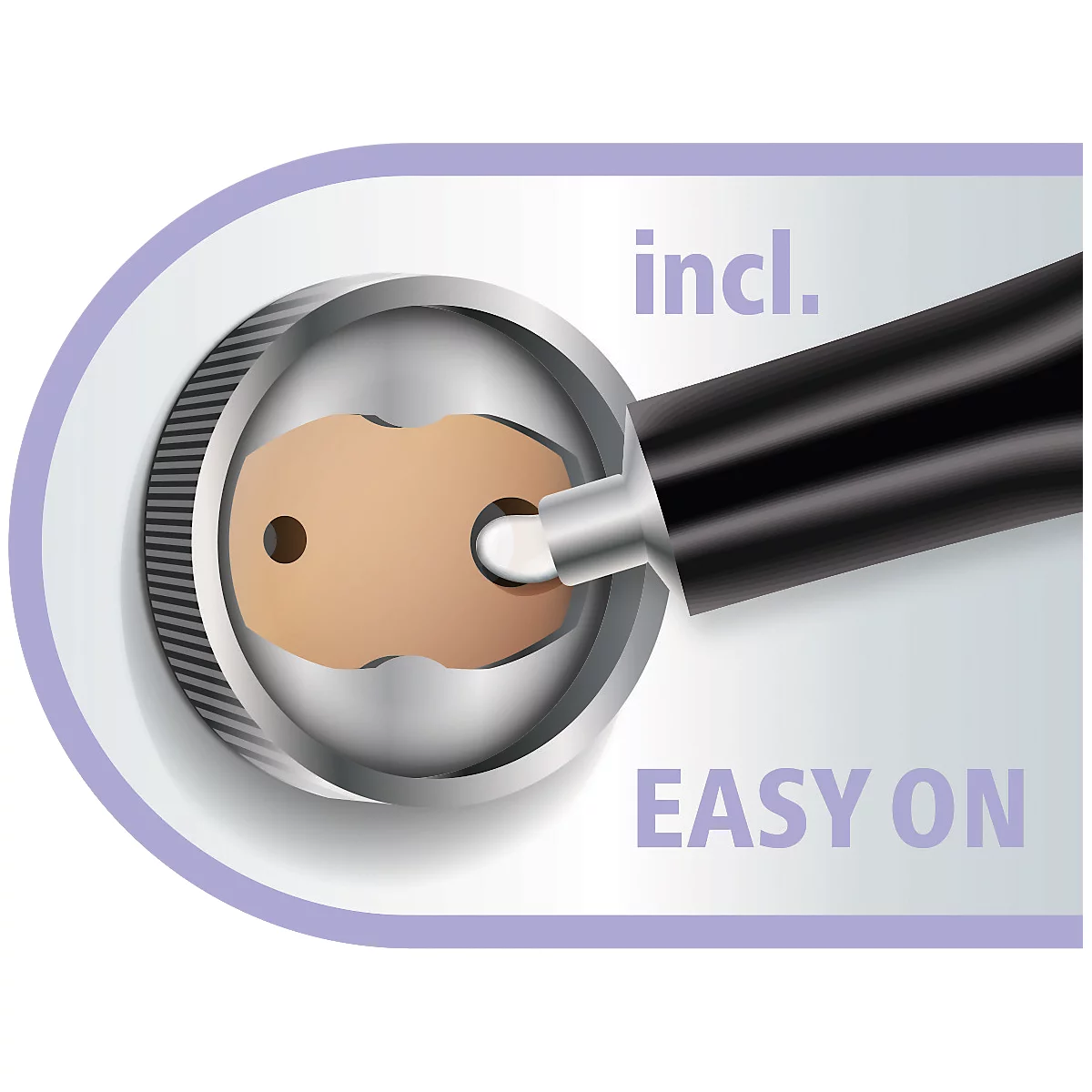 Crochet tesa Moon, fixation sans perçage, avec solution adhésive, amovible, aspect inox