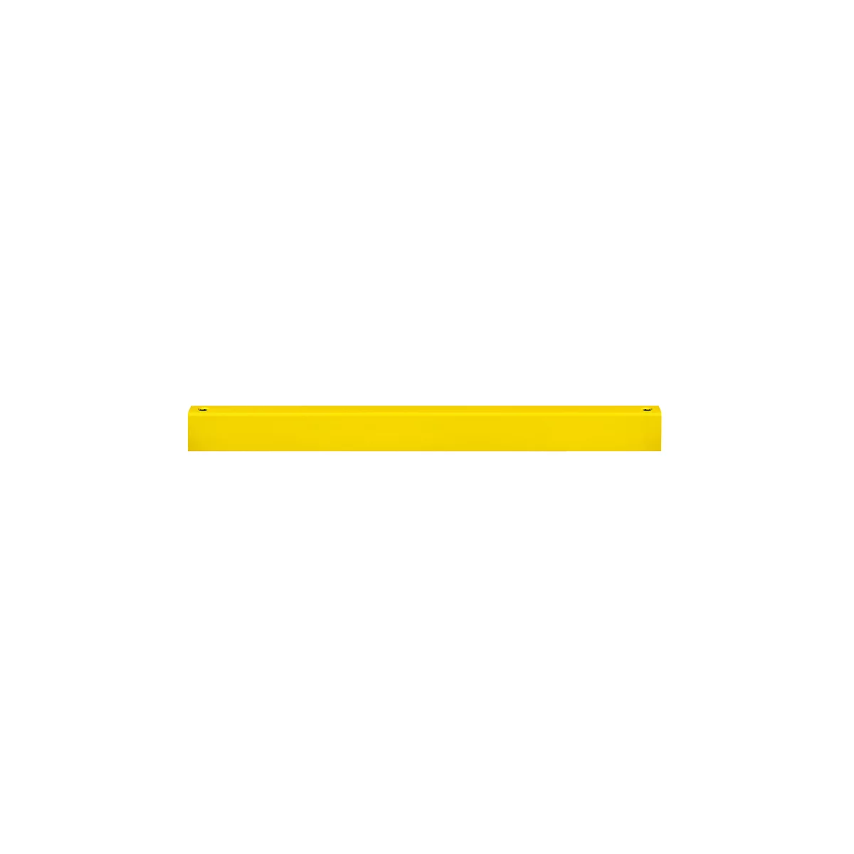 A yellow, rectangular object on a white background.