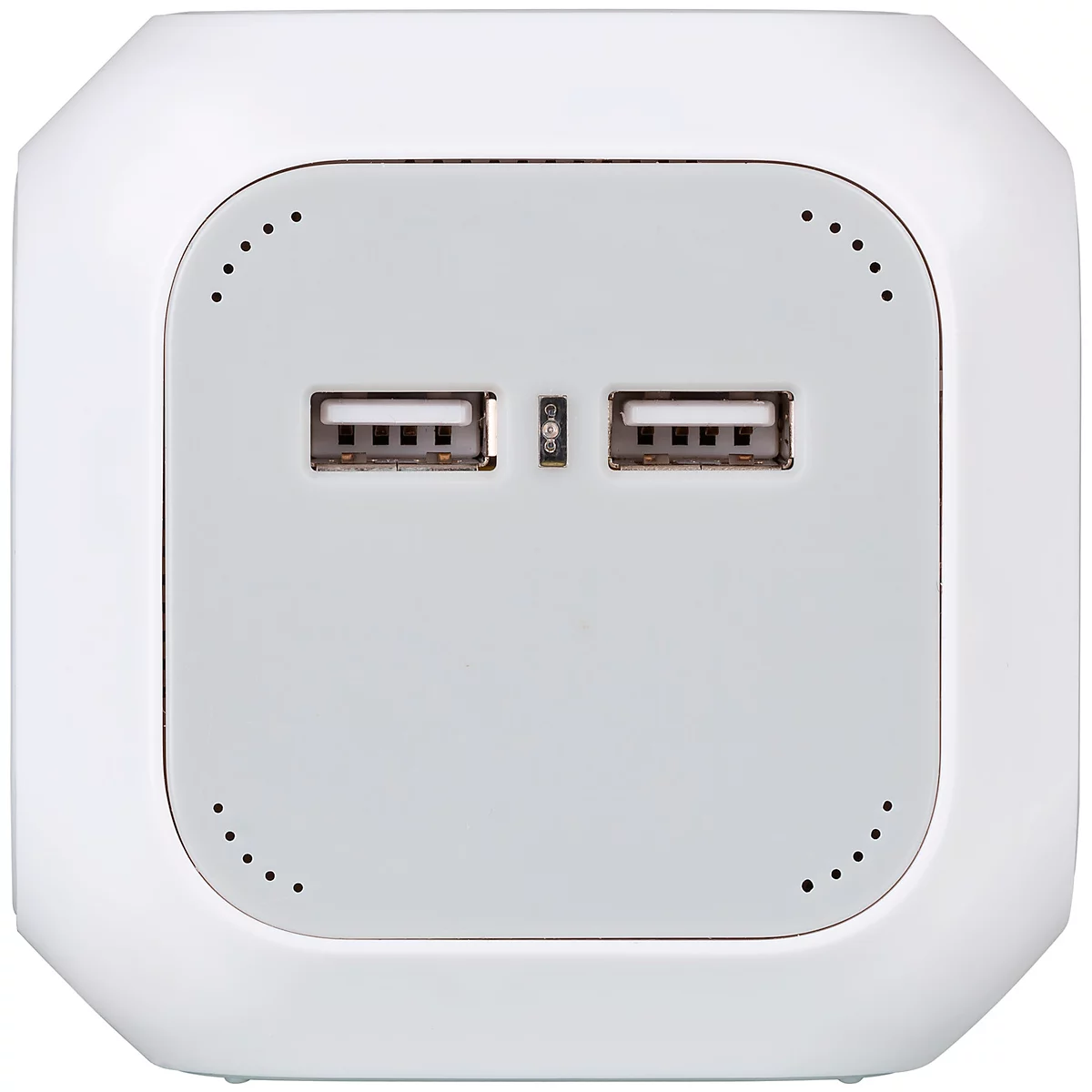 Cube multiprise ALEA-Power Brennenstuhl, 4 prises, 2 x USB, IP20, sécurité enfant, 2100 mA, affichage LED, polycarbonate