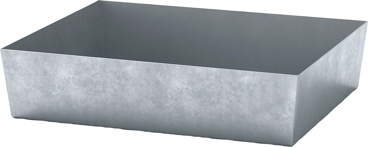 Cubeta colectora ASECOS, acero, volumen de recogida 60 l, An 635 x P 785 x Al 178 mm, galvanizado