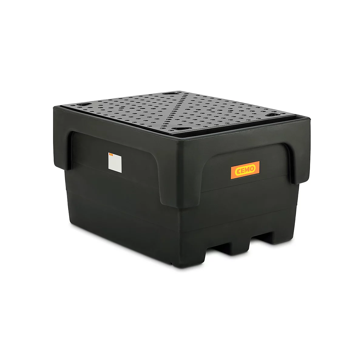 Cubeta colectora IBC, polietileno, 1100 l, 1500 kg, placa perforada de PE, accesible con transpaleta